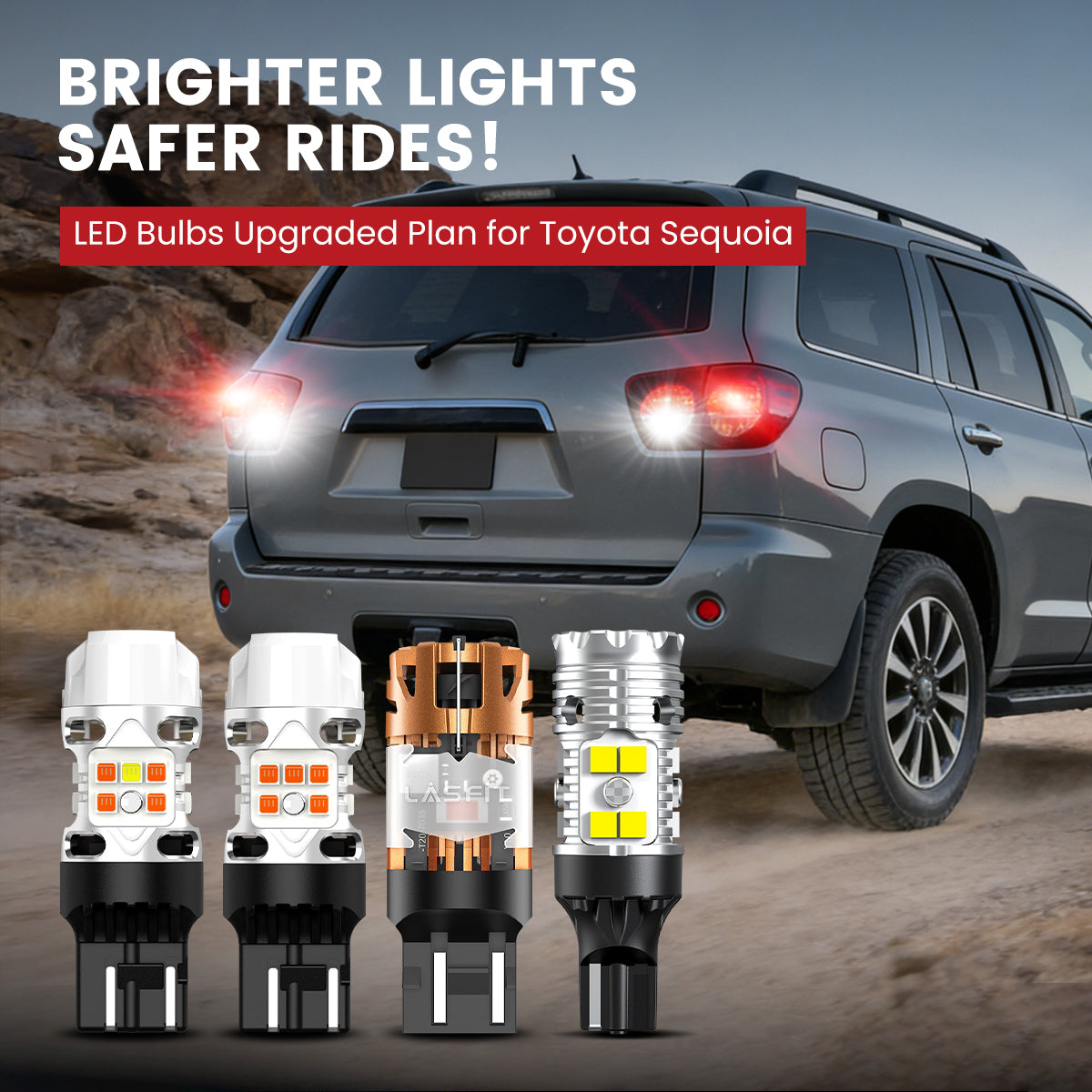 Lasfit LED Bulbs for 2018-2026 Toyota Sequoia