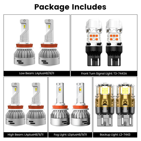 Combo package led bulbs for 2019-2020 Honda Odyssey