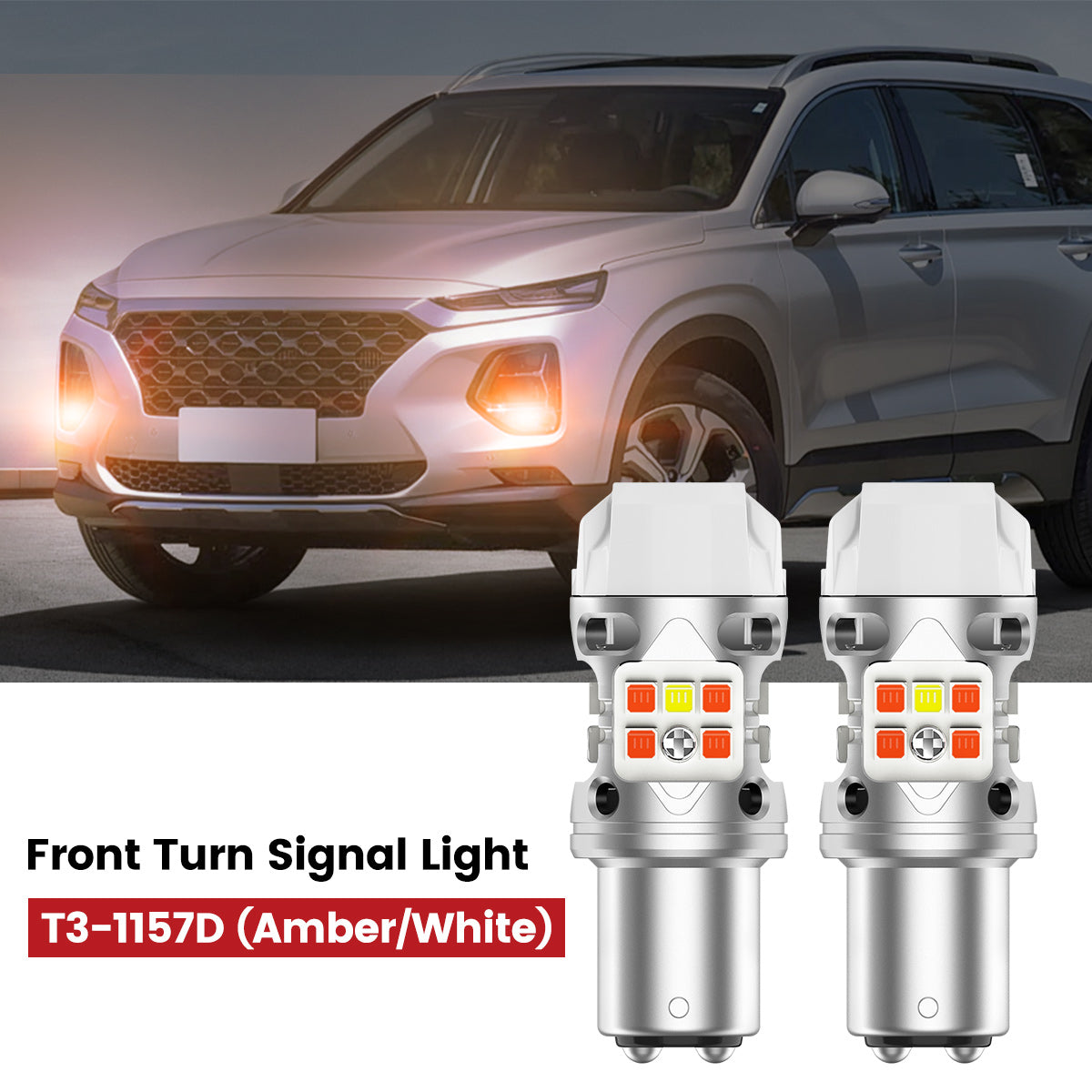Lasfit 1157 led front turn signal light fit for 2019-2020 Hyundai Santa Fe