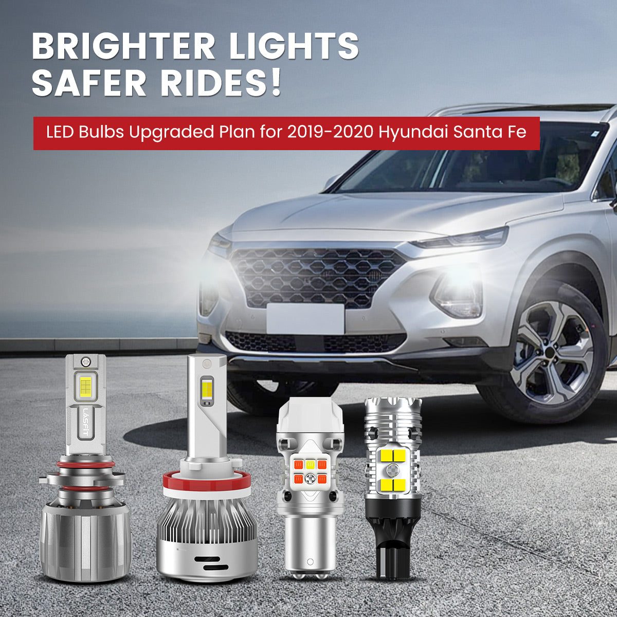 Lasfit LED Bulbs for 2019-2020 Hyundai Santa Fe