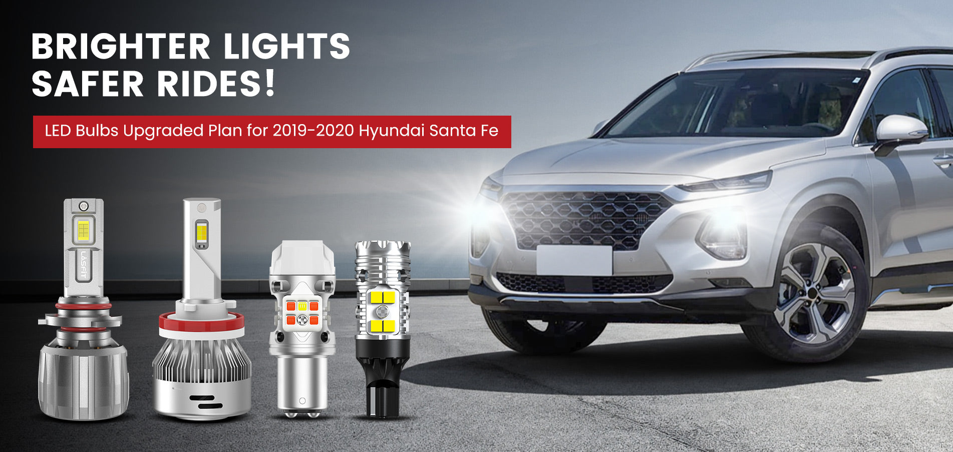 Lasfit LED Bulbs for 2019-2020 Hyundai Santa Fe