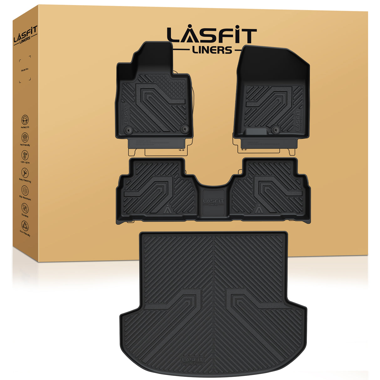 Fit for 2019-2020 Hyundai Santa Fe Floor Mats & Cargo Mat, Not Fit 2019 Santa Fe XL
