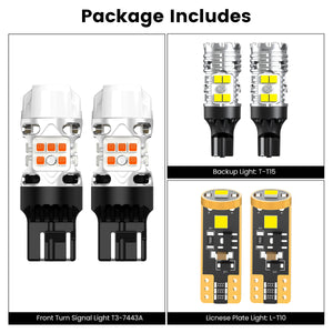 Lasfit combo package led bulbs for 2019-2021 GMC Sierra 1500 W/ LED 3rd Brake Lights