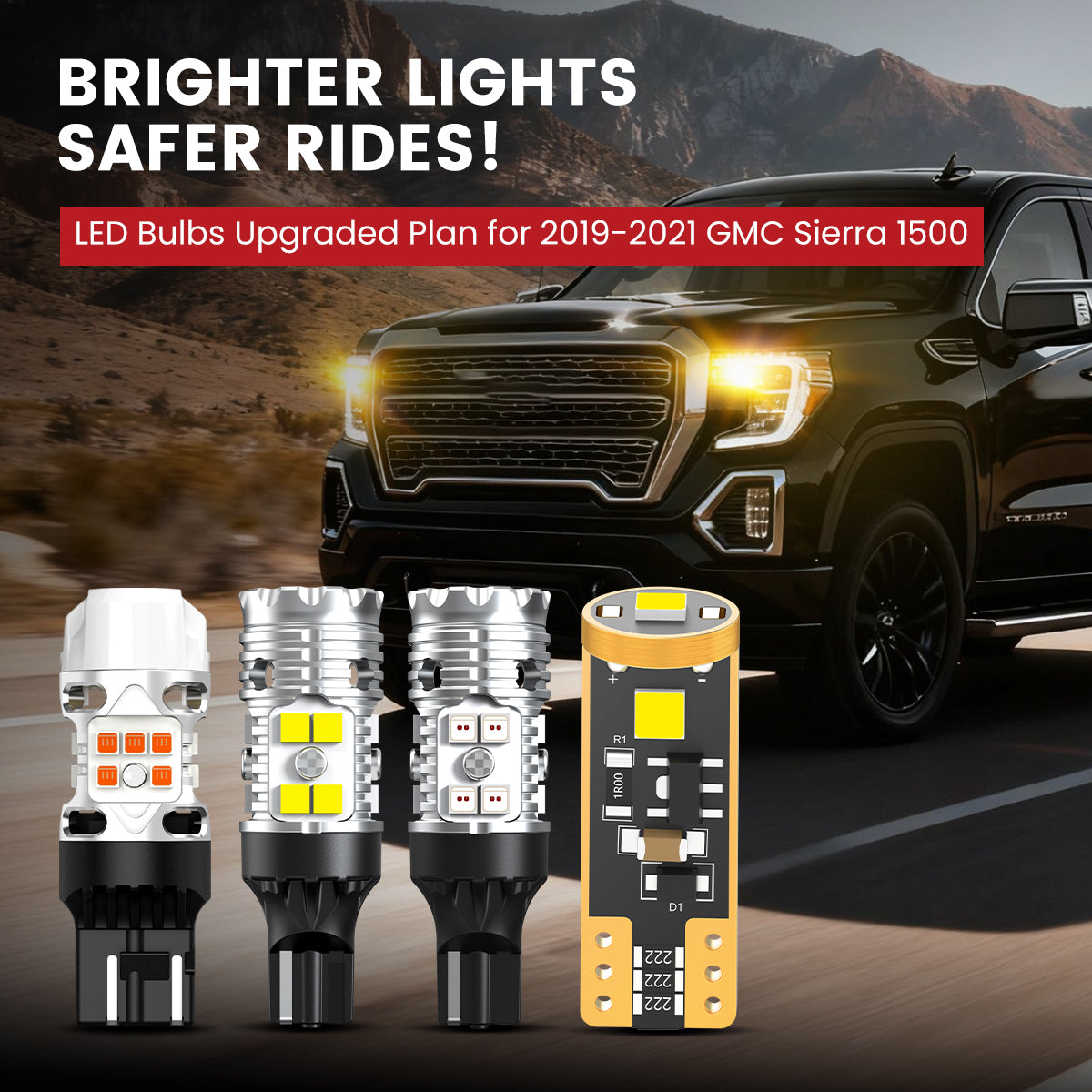 Lasfit LED Bulbs for 2019-2021 GMC Sierra 1500