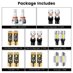 Lasfit combo package led bulbs for 2019-2021 Subaru Forester with fog lights