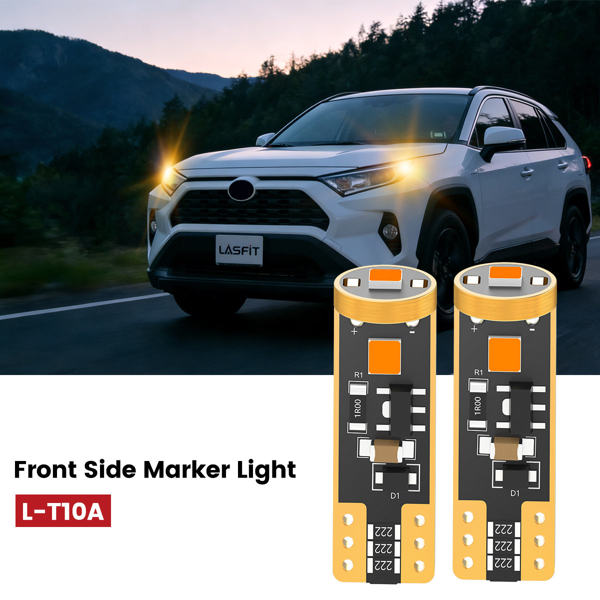 Lasfit 168 led front side marker lights fit for 2019-2021 Toyota RAV4  