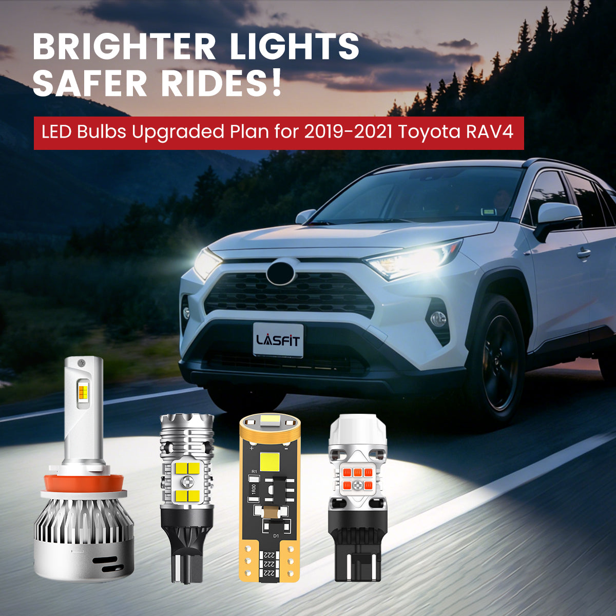 Lasfit LED Bulbs for 2019-2021 Toyota RAV4