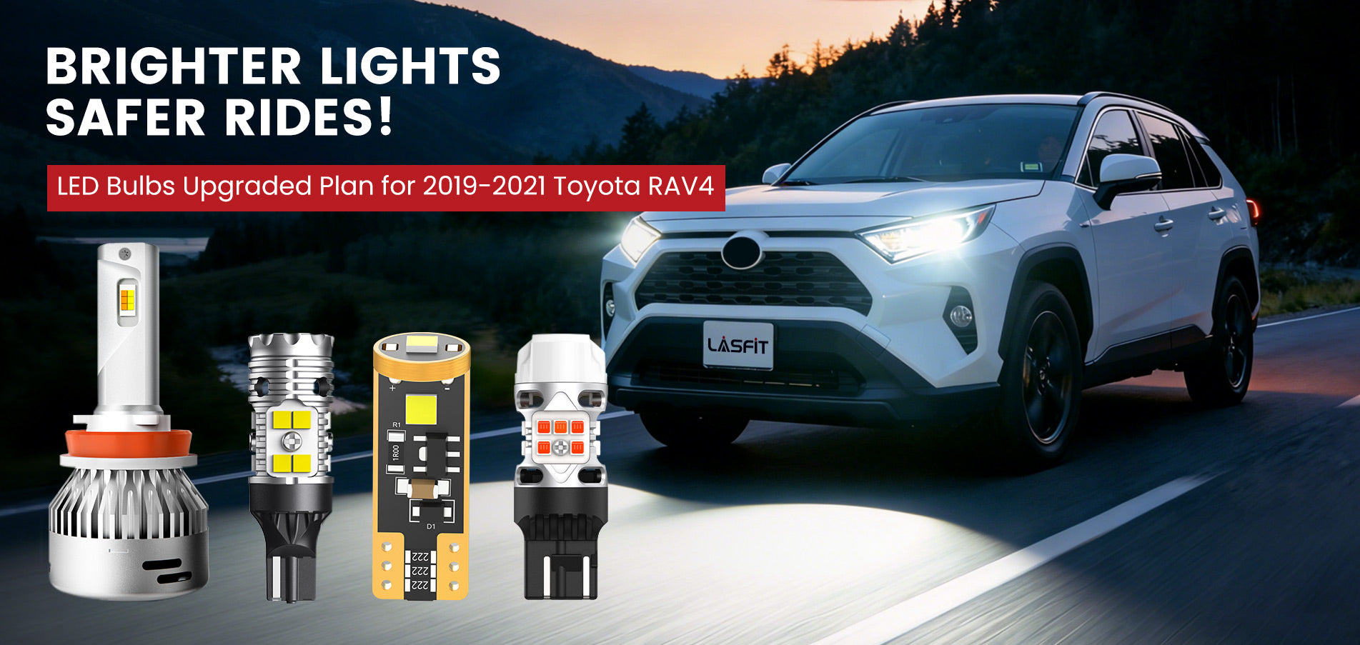 Lasfit LED Bulbs for 2019-2021 Toyota RAV4