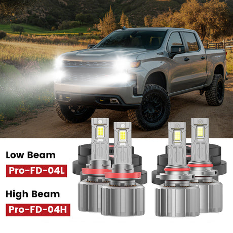 custom-made H11 9005 LED headlight bulbs for 2019-2021 chevy Silverado 1500