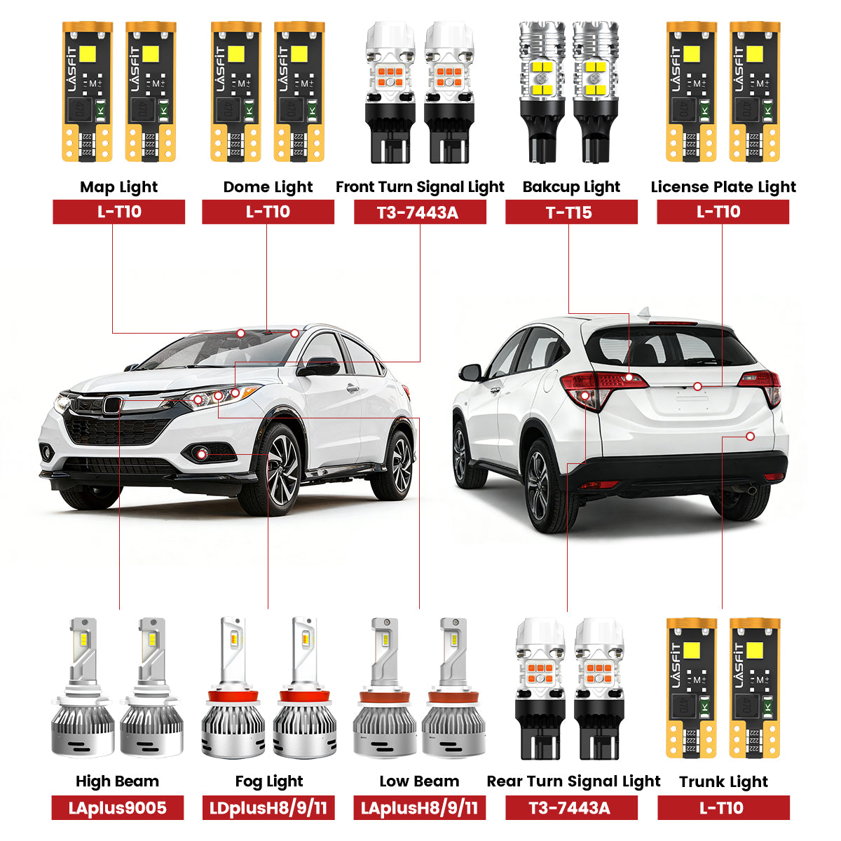Fit for 2019-2022 Honda HR-V LED Bulbs Upgrade | Tested and Verified