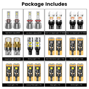 Lasfit combo package led bulbs for 2019-2022 Nissan Altima S 