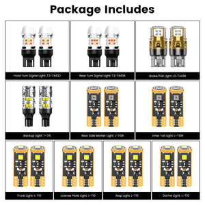 Lasfit combo package led bulbs for 2019-2022 Nissan Altima SV/SR/SR Midnight/SL/Platinum 