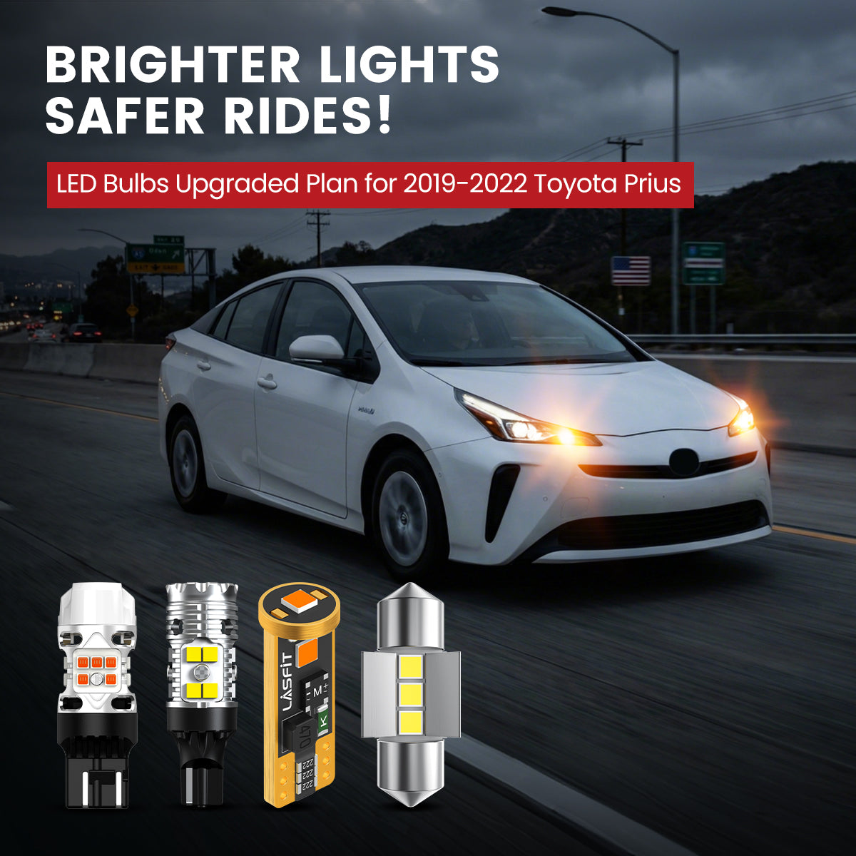 Lasfit LED Bulbs for 2019-2022 Toyota Prius