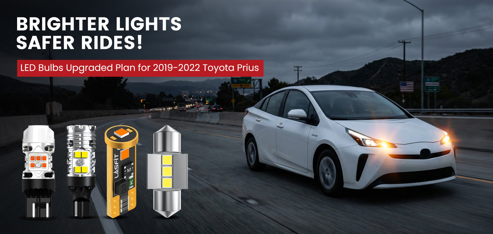 Lasfit LED Bulbs for 2019-2022 Toyota Prius