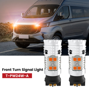 Lasfit pw24w led front turn signal light fit for 2019-2023 Ford Transit Connect
