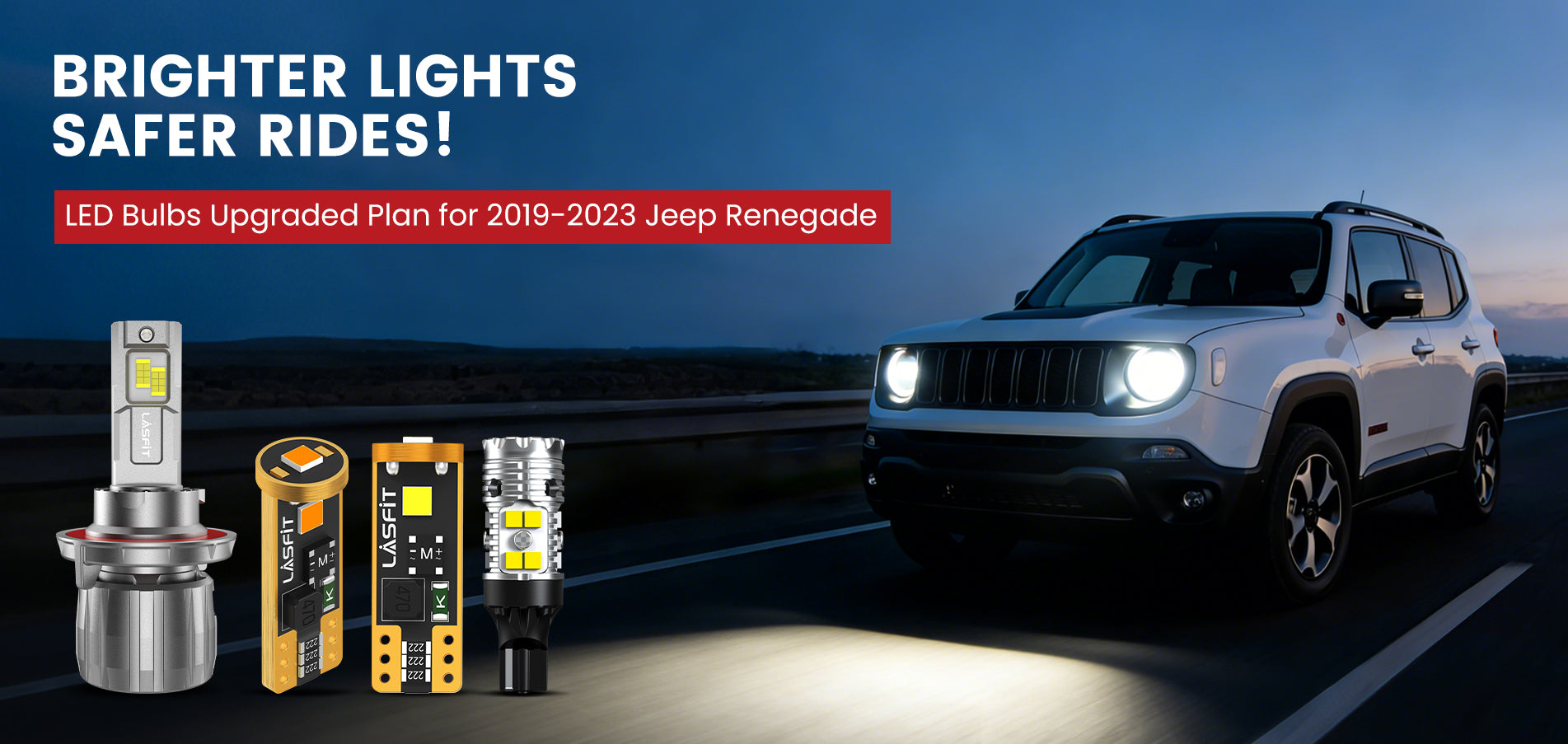 Lasfit LED Bulbs for 2019-2023 Jeep Renegade