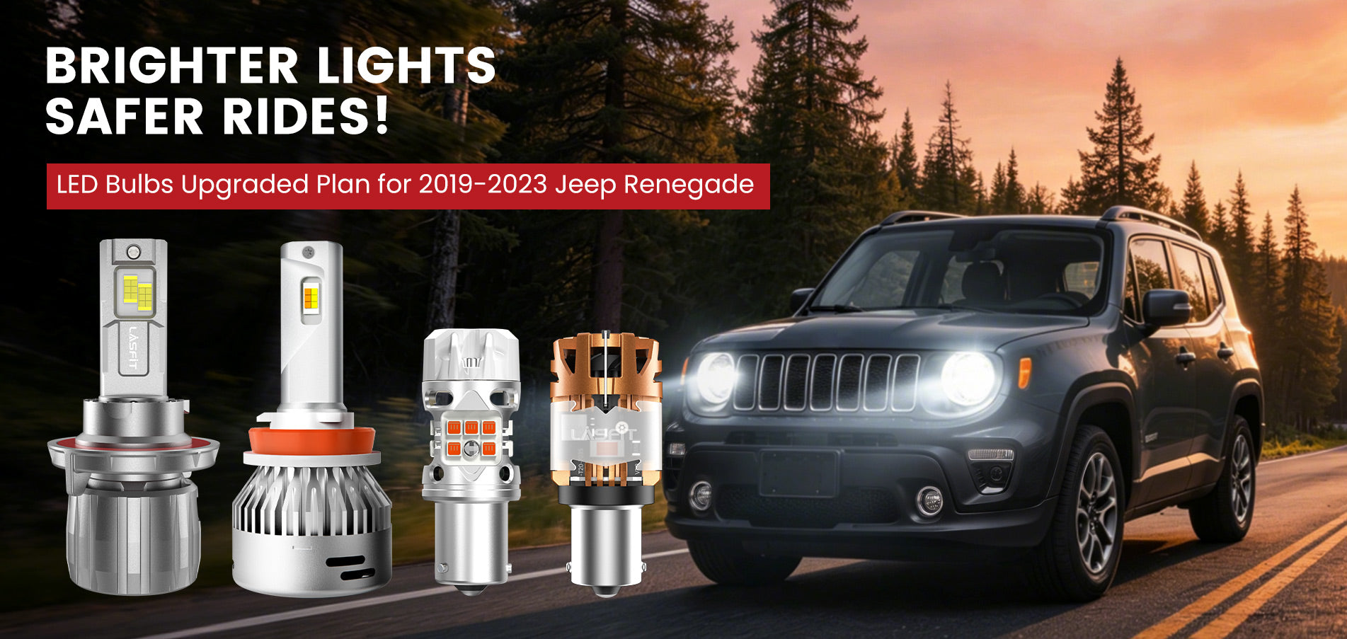 Lasfit LED Bulbs for  2019-2023 Jeep Renegade