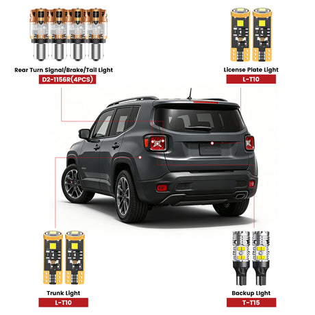 Lasfit led bulbs for 2019-2023 Jeep Renegade