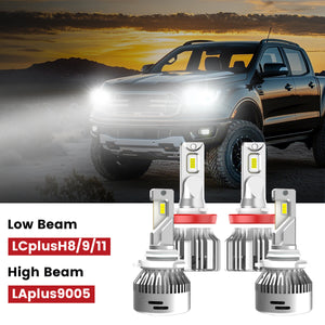 lasfit h11 9005 led headlight bulbs for 2019-2023 ford ranger