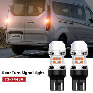 Lasfit 7443 led rear turn signal light fit for 2019-2023 Ford Transit Connect