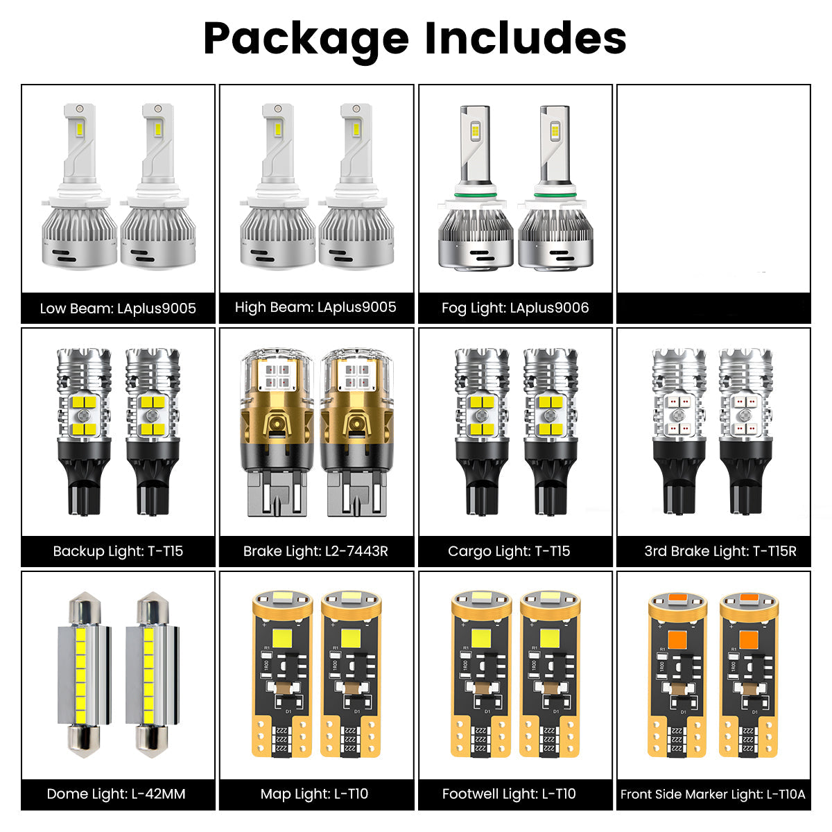 combo package led bulbs fit for 2019-2024 Ram 1500 Classic with projector headlamp