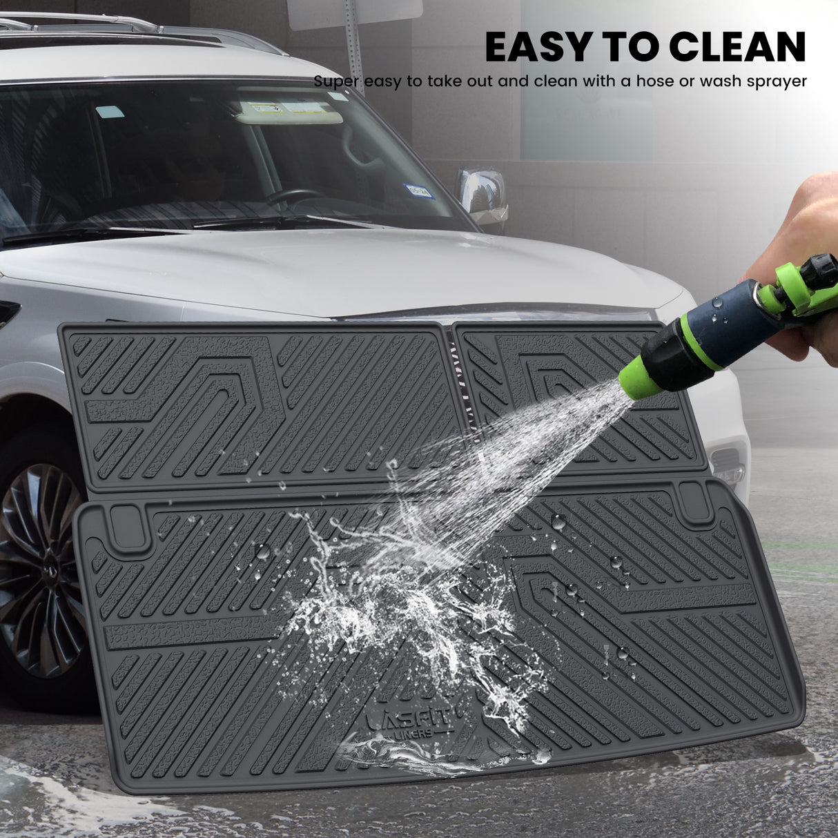 2019-2024 Nissan Armada Cargo Seatback Mats Easy to Clean