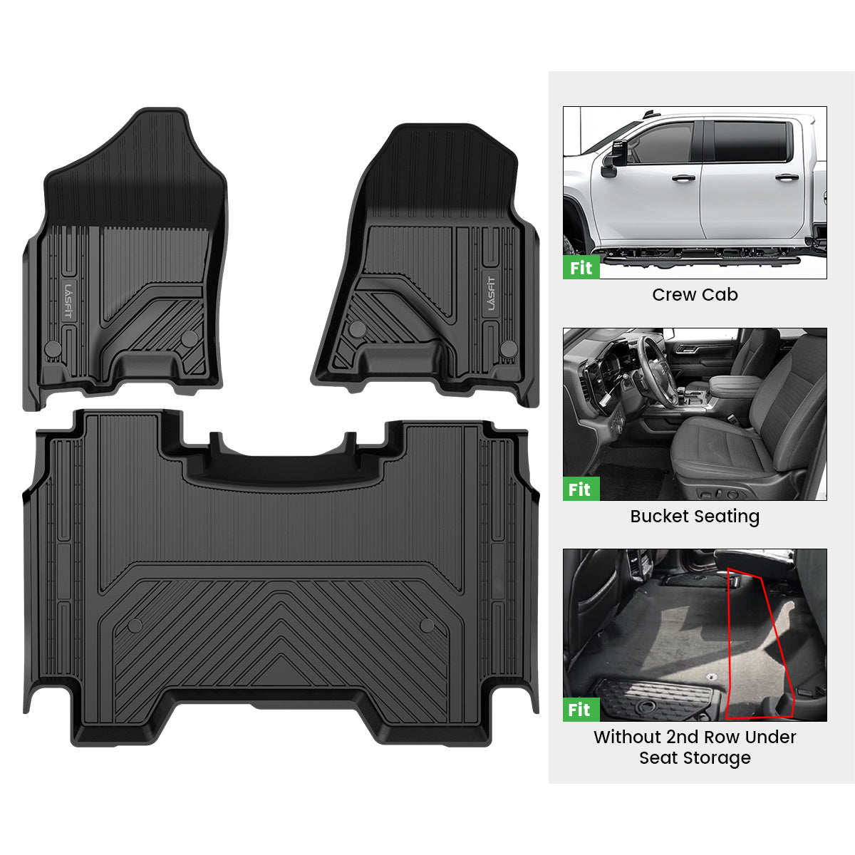 2019-2024 Ram 1500 All-Weather TPE Floor Mats