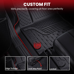 2019-2024 Ram 1500 1st & 2nd Floor Mats Fit Bucket Seat & Storage & Carpet Floor 100% Precise Fit