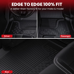 2019-2024 Ram 1500 Floor Mats Crew Cab With Storage Fit Bench Seat Edge to Edge Fit