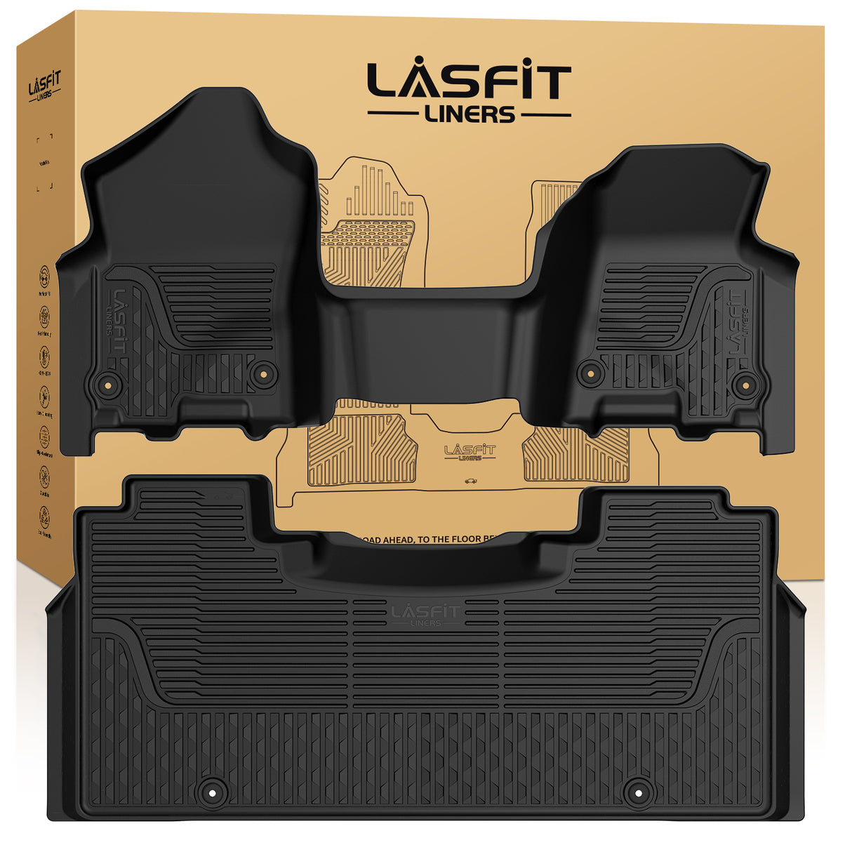 2019-2024 Ram 1500 Floor Mats Crew Cab With Storage Fit Bench Seat