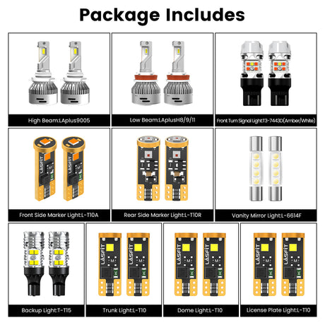 Fit for 2019-2025 Chevrolet Malibu LED Bulbs Upgrade | Tested and Verified