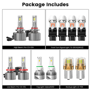 Lasfit combo package led bulbs for 2019-2025 Chevrolet Silverado 4500 5500 6500