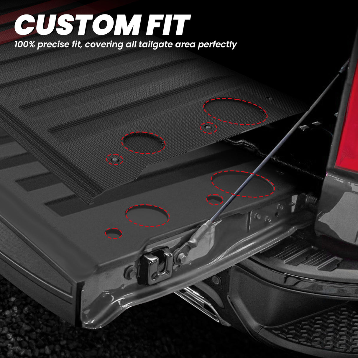 Fit for 2019-2025 Chevrolet Silverado 1500 Short Box(69.92") 5.8FT Truck Bed Mat / Tailgate Mat