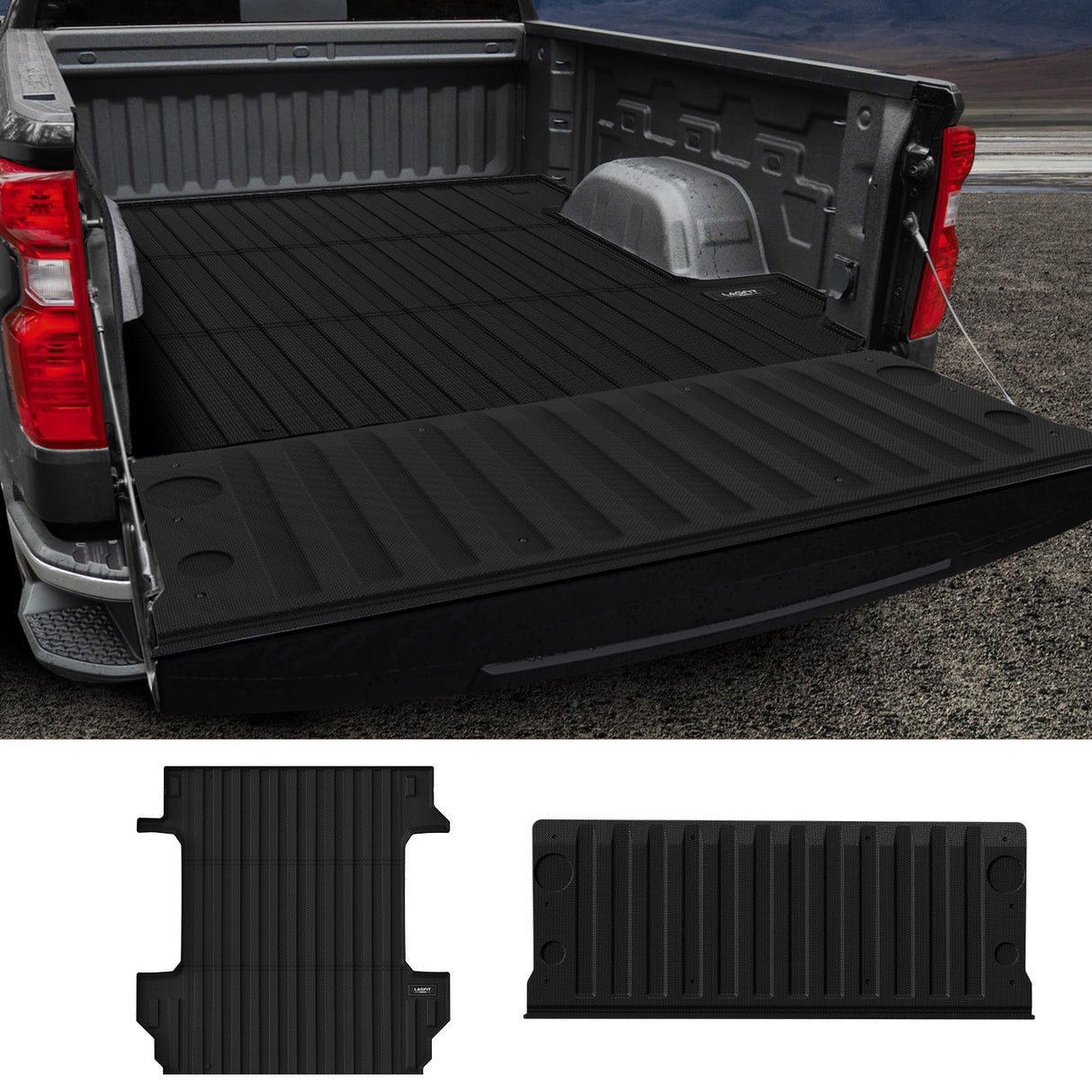 Fit for 2019-2025 Chevrolet Silverado 1500 Short Box(69.92") 5.8FT Truck Bed Mat / Tailgate Mat