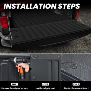 Fit for 2019-2025 Chevrolet Silverado 1500 Short Box(69.92") 5.8FT Truck Bed Mat / Tailgate Mat