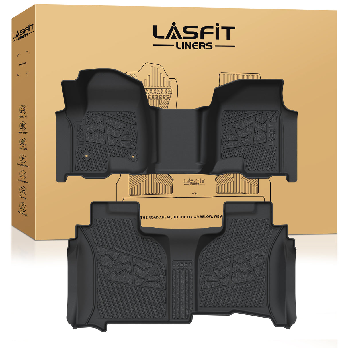 Fit for 2020-2025 GMC Sierra HD 2500 3500 Floor Mats, Fit Bench Seat & Carpet Floor Only
