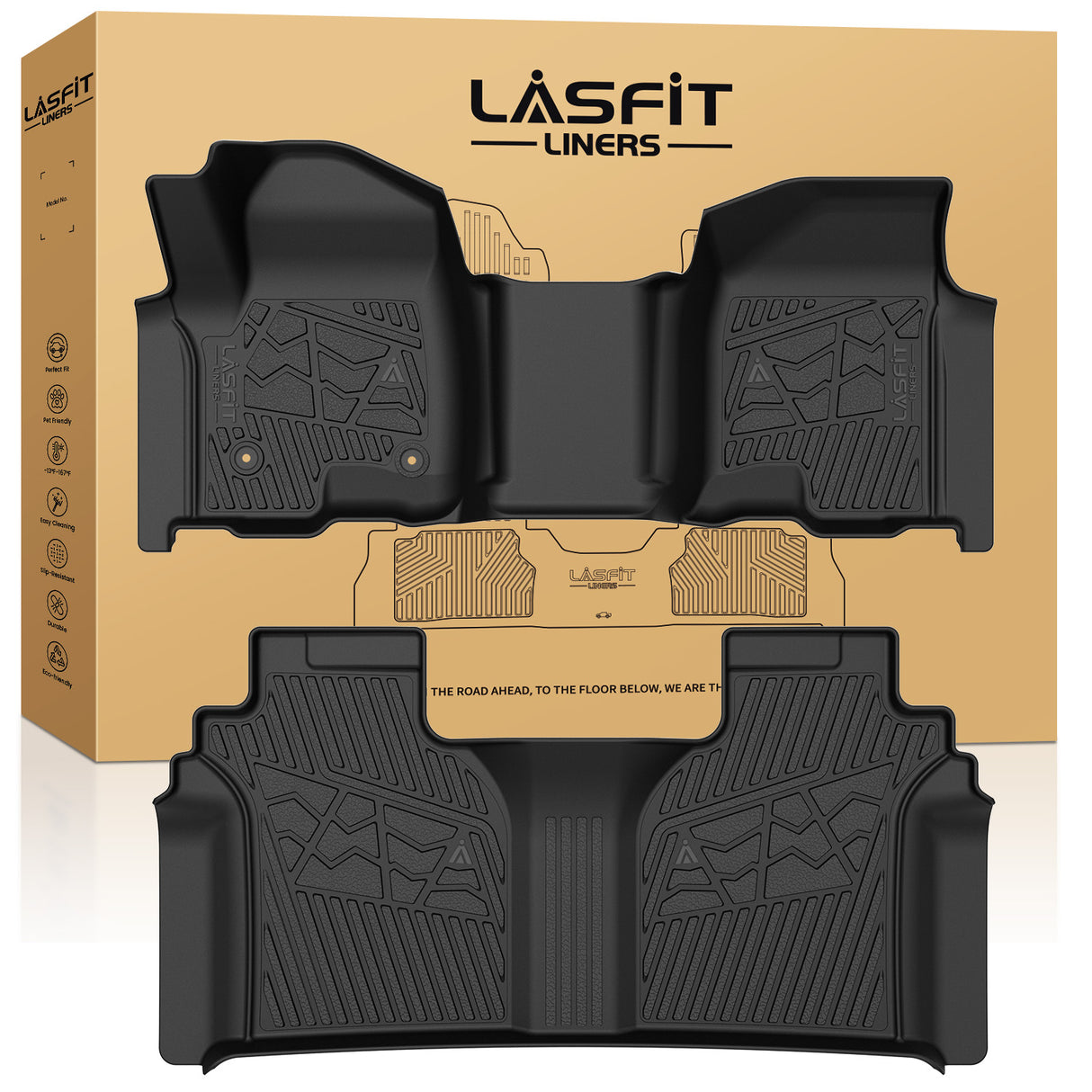 Fit for 2020-2025 GMC Sierra HD 2500 3500 Floor Mats, Fit Bench Seat & Carpet Floor Only