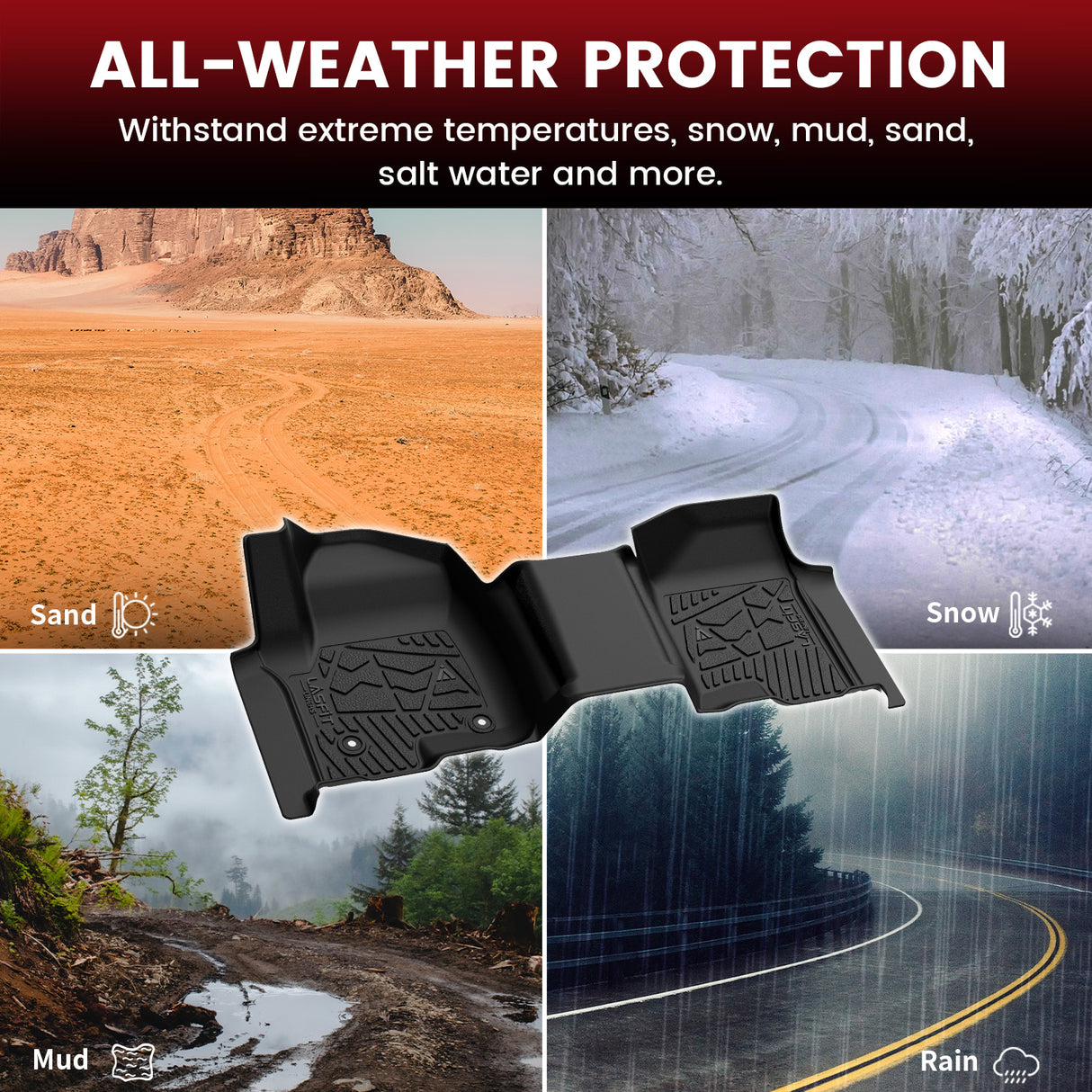 Fit for 2020-2025 GMC Sierra HD 2500 3500 Floor Mats, Fit Bench Seat & Carpet Floor Only