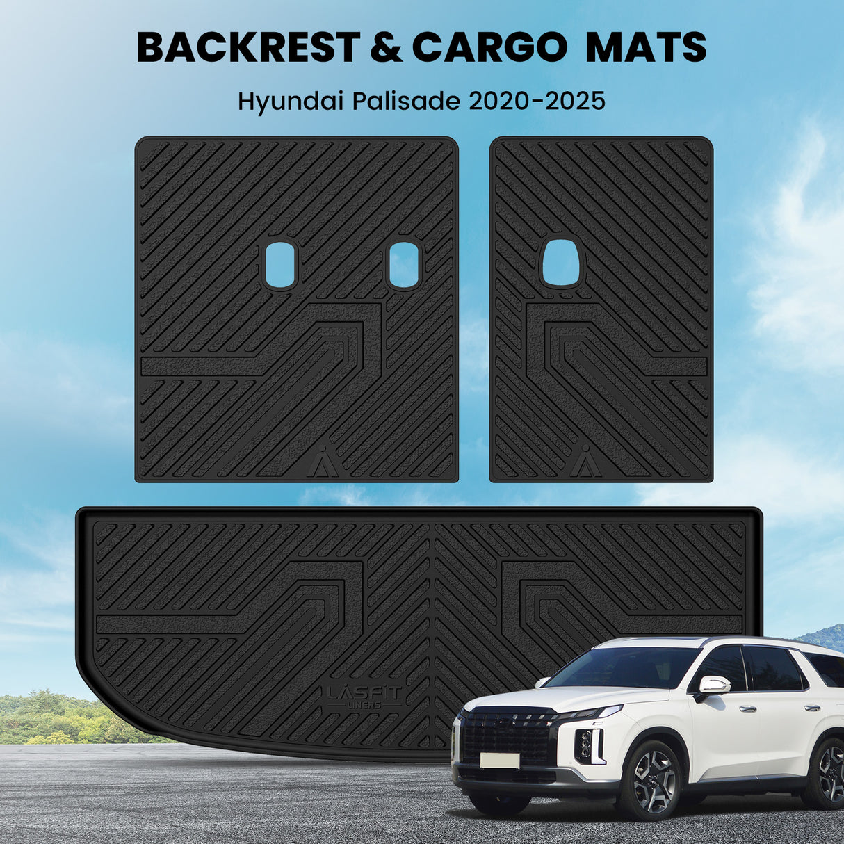 Fit for 2020-2025 Hyundai Palisade Custom Floor Mats / Cargo / Seatback Mat
