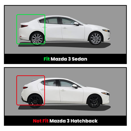 Fit for 2019-2025 Mazda Mazda3 All-weather Floor Mats, Fit Sedan Only