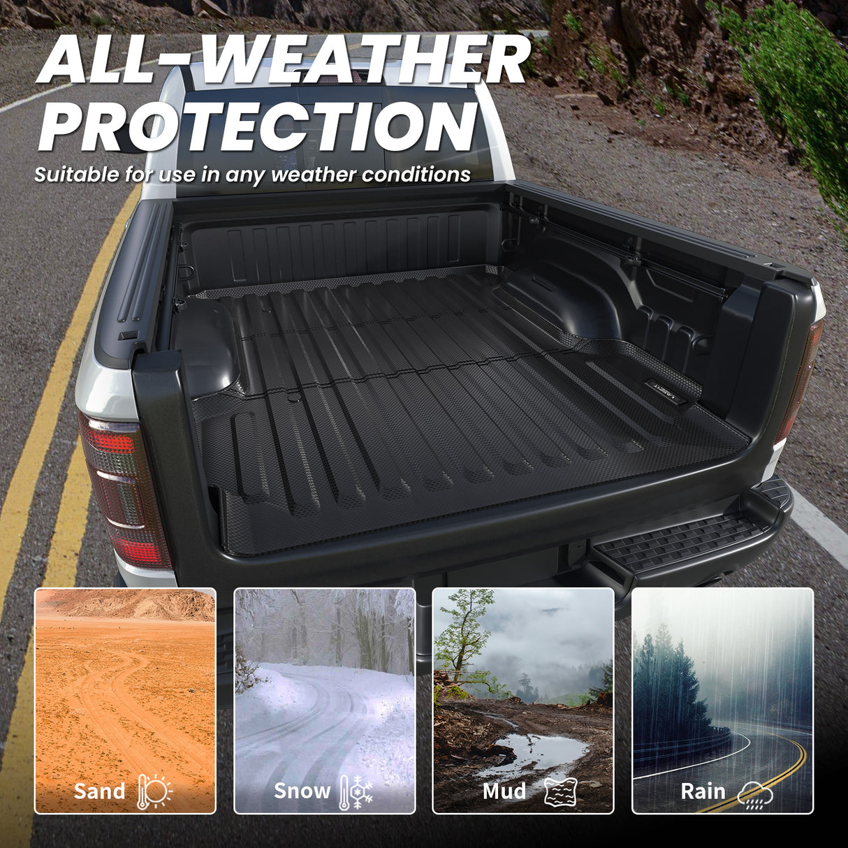 Ram 1500, 5Feet 7inch 2019-2024 Bed  All Weather