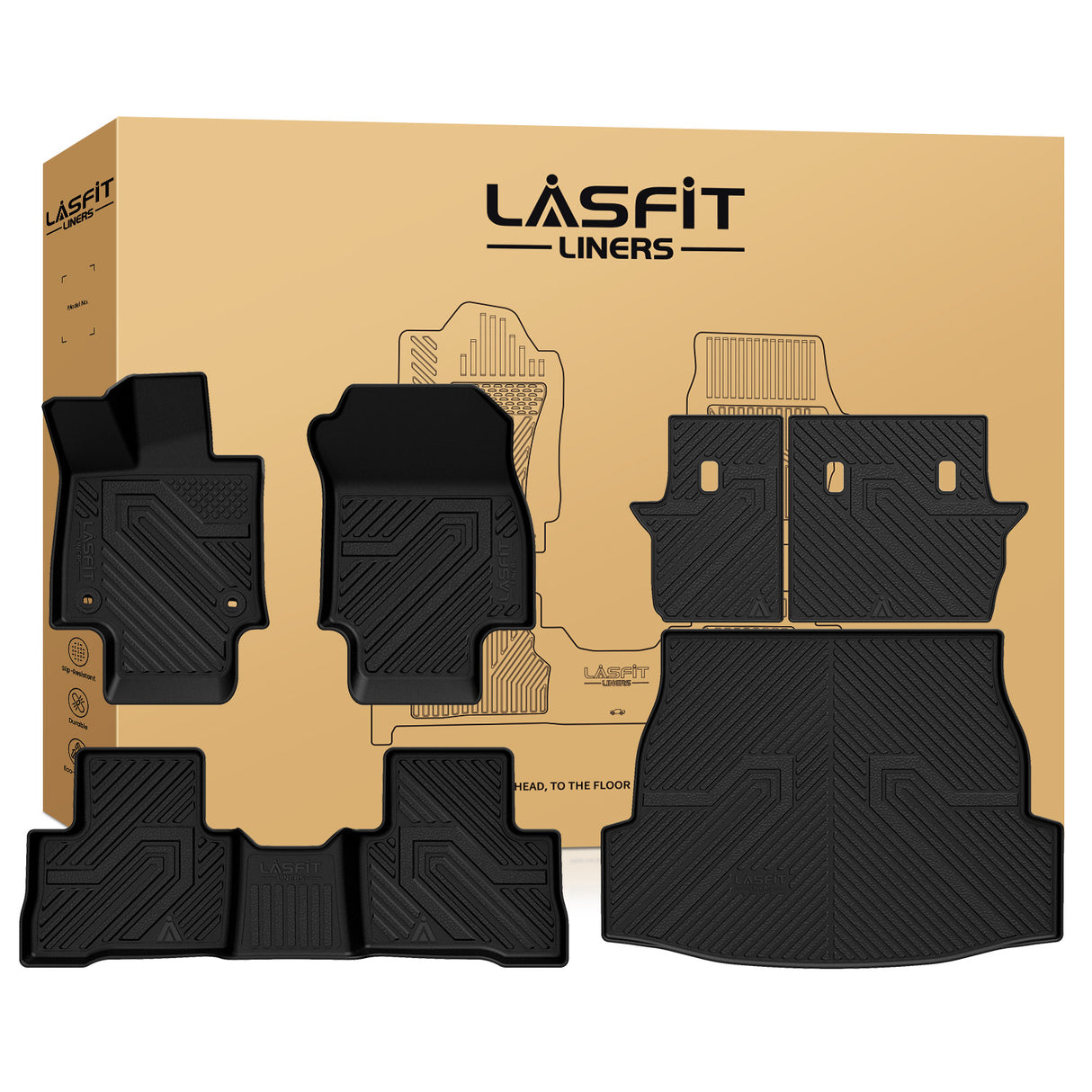 Fit for 2019-2025 Toyota RAV4 All-weather TPE Floor Mats & Cargo Mat