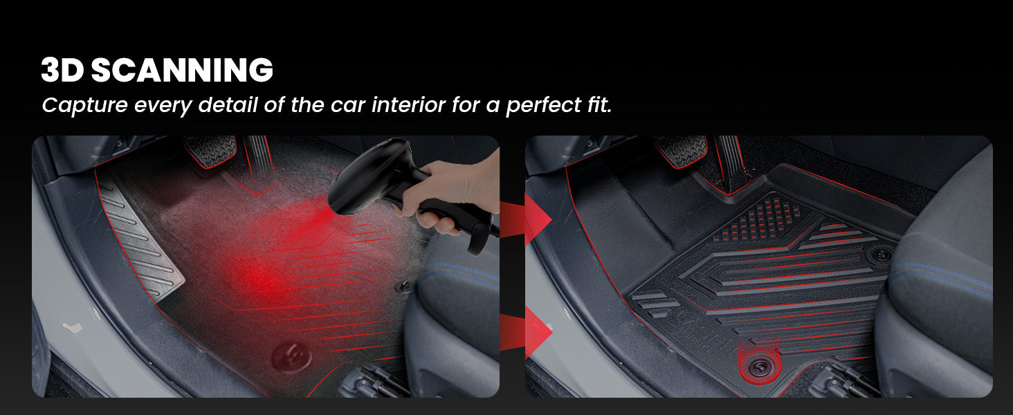3D Scanning Process on 2019-2025 Toyota RAV4 Floor Mats
