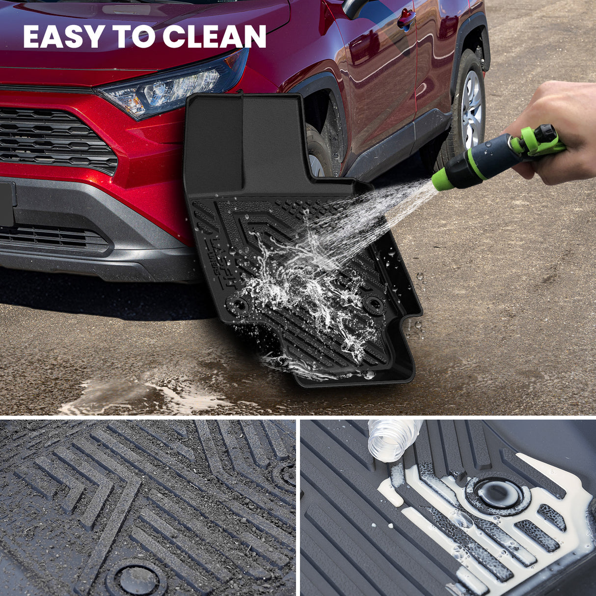 Fit for 2019-2025 Toyota RAV4 All-weather TPE Floor Mats & Cargo Mat