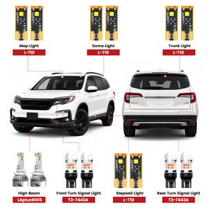 Lasfit led bulbs for 2019-2026 Honda Pilot