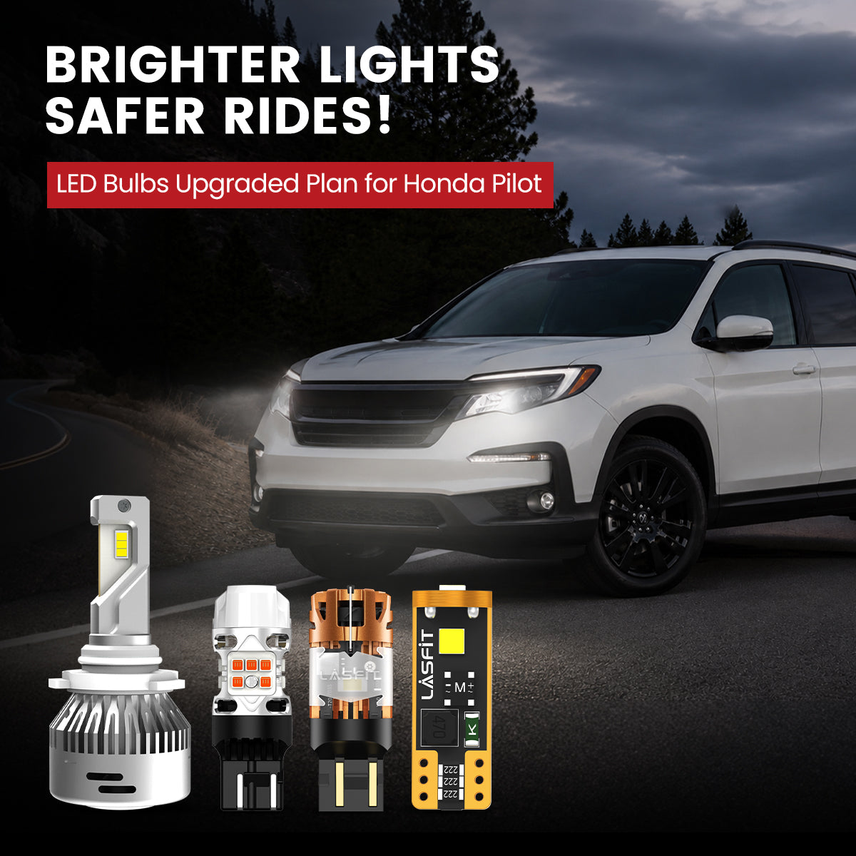 Lasfit LED Bulbs for 2019-2026 Honda Pilot