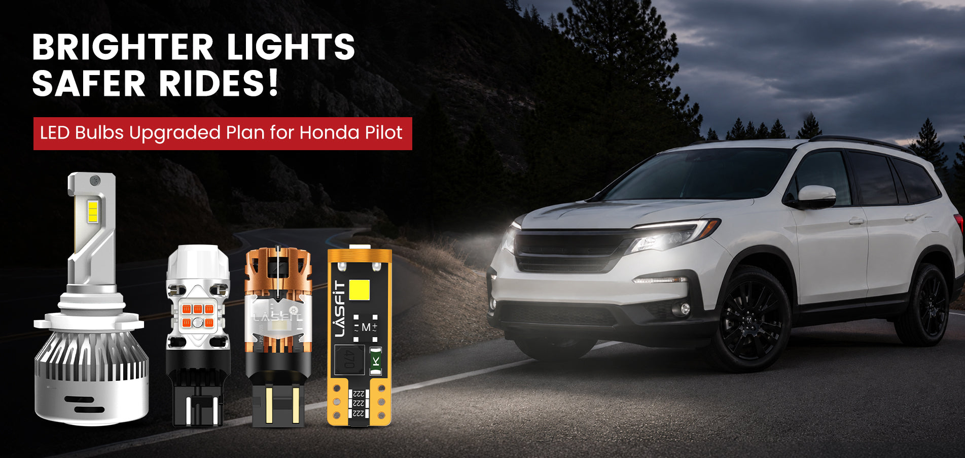 Lasfit LED Bulbs for 2019-2026 Honda Pilot
