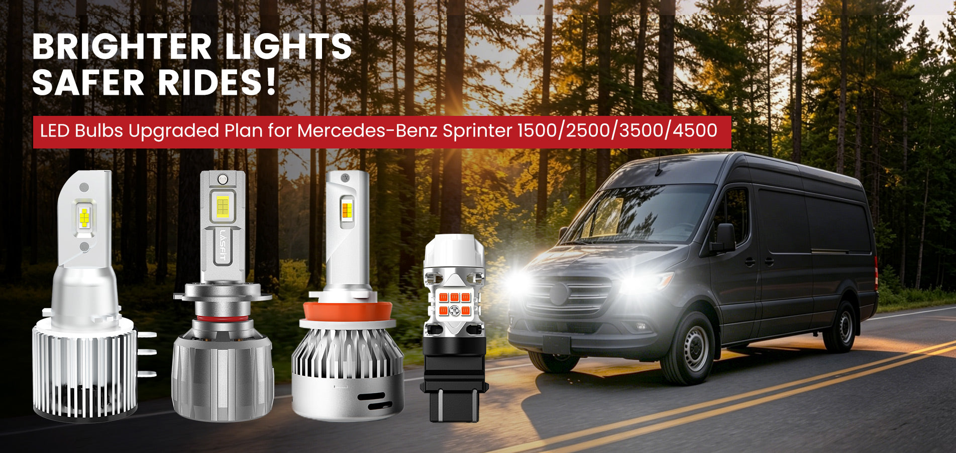 Lasfit LED Bulbs for 2019-2026 Mercedes-Benz Sprinter 1500/2500/3500/4500