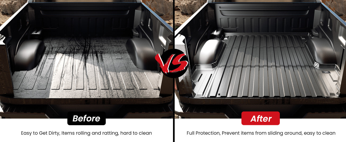 Fit for 2019-2025 GMC Sierra 1500 Short Box(69.92") 5.8FT Truck Bed Mat / Tailgate Mat