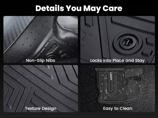 Anti-slip Features with 2019-2026 Chevrolet Silverado 1500 floor mats
